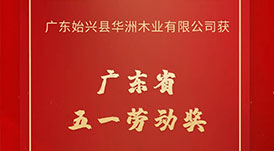 喜訊！華洲木業(yè)榮獲廣東省五一勞動(dòng)獎(jiǎng)！
